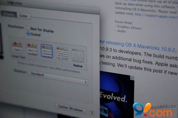 OS X 10.9.3未见 10.9.4已向苹果员工发布